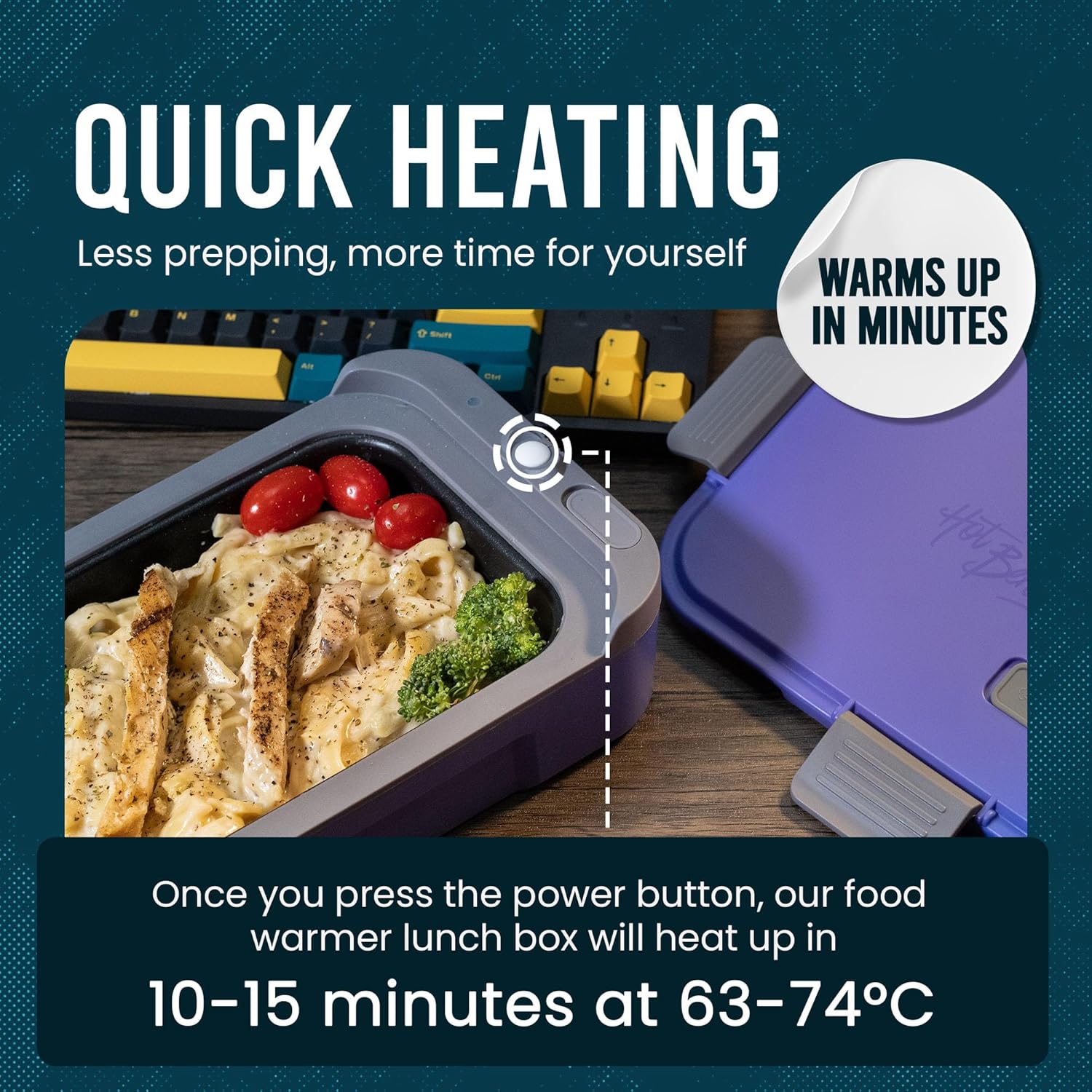 💝𝐐𝐕𝐂 𝐃𝐞𝐚𝐥𝐬 𝐨𝐧 𝐭𝐡𝐞 𝐃𝐚𝐢𝐥𝐲✨Hot Bento Thermo Electric Self-Heating Insulated Lunch Box