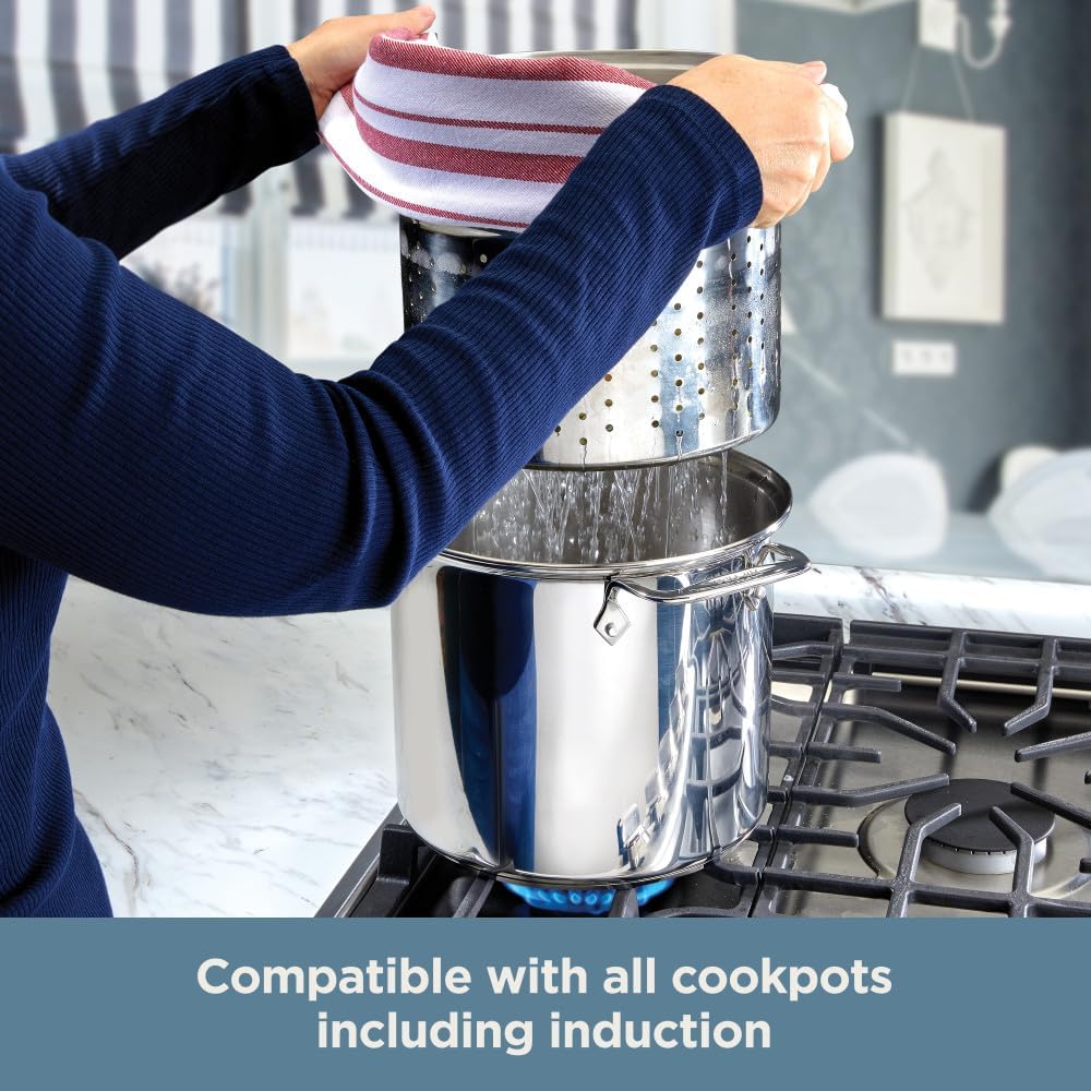 🎁𝐂𝐡𝐫𝐢𝐬𝐭𝐦𝐚𝐬 𝐒𝐚𝐥𝐞 Now🌲All-Clad Stainless Steel 8-qt Covered Multi-Cooker, Insert & Basket