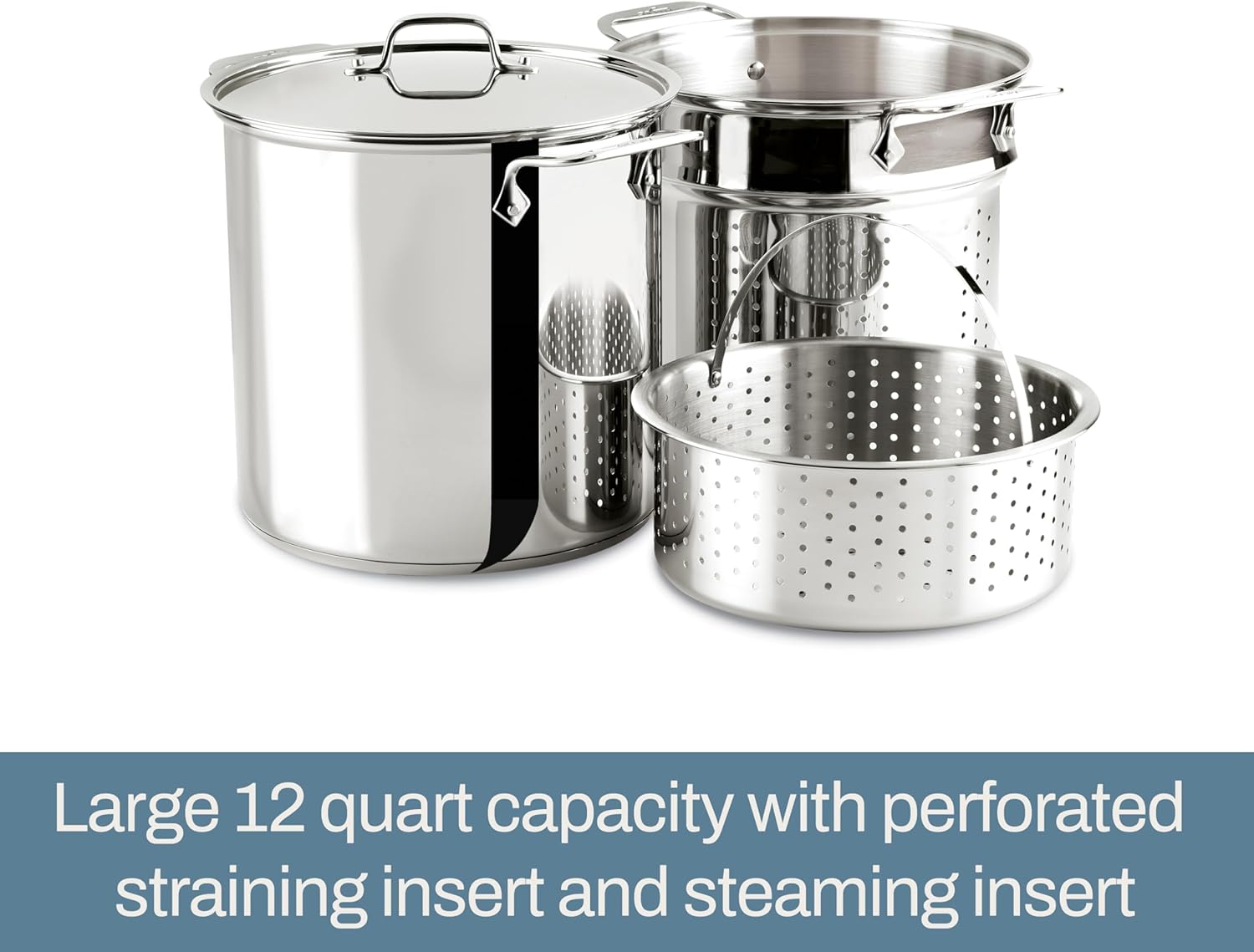 🎁𝐂𝐡𝐫𝐢𝐬𝐭𝐦𝐚𝐬 𝐒𝐚𝐥𝐞 Now🌲All-Clad Stainless Steel 8-qt Covered Multi-Cooker, Insert & Basket