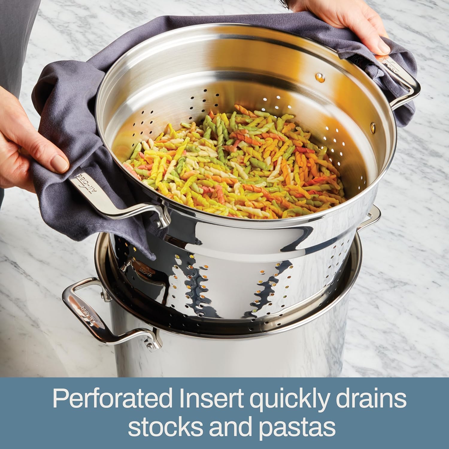 🎁𝐂𝐡𝐫𝐢𝐬𝐭𝐦𝐚𝐬 𝐒𝐚𝐥𝐞 Now🌲All-Clad Stainless Steel 8-qt Covered Multi-Cooker, Insert & Basket
