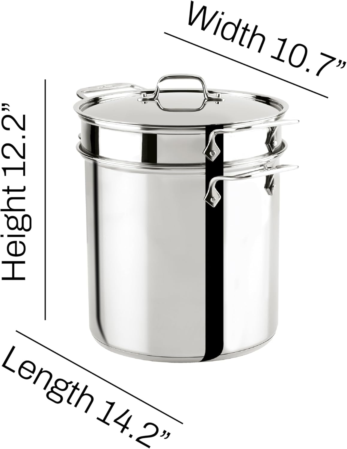 🎁𝐂𝐡𝐫𝐢𝐬𝐭𝐦𝐚𝐬 𝐒𝐚𝐥𝐞 Now🌲All-Clad Stainless Steel 8-qt Covered Multi-Cooker, Insert & Basket