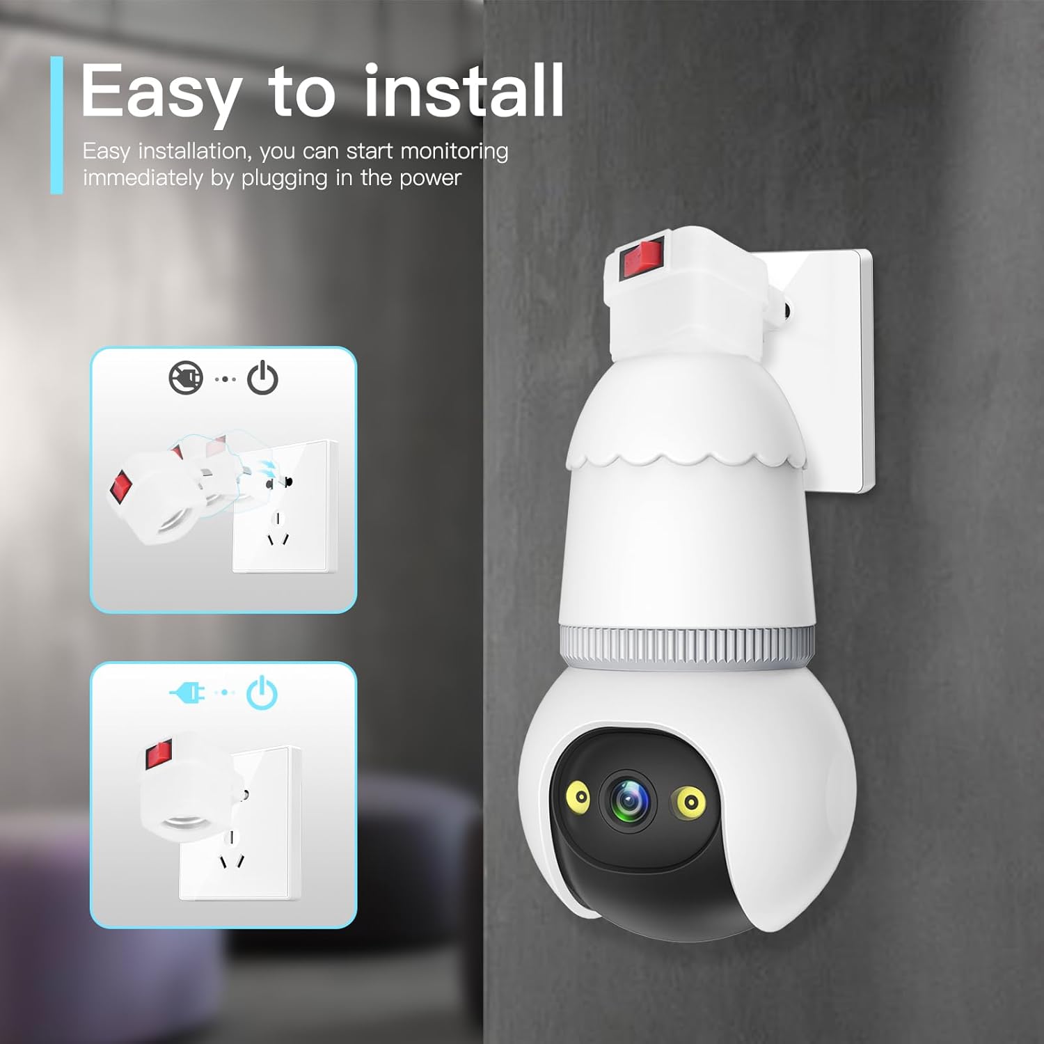 💝𝐐𝐕𝐂 𝐃𝐞𝐚𝐥𝐬 𝐨𝐧 𝐭𝐡𝐞 𝐃𝐚𝐢𝐥𝐲 - 𝐁𝐮𝐲 2 𝐆𝐞𝐭 2 𝐅𝐫𝐞𝐞✨4MP Light Bulb Security Camera 5G&2.4GHz Wireless Outdoor Indoor Camera with Night Vision