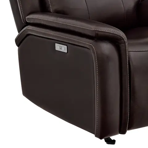 Barcalounger Bryson Leather Recliner image of Recliner arm