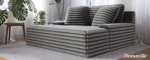 Image of Thomasville Wills Oversized Accent Chair and Storage Ottoman