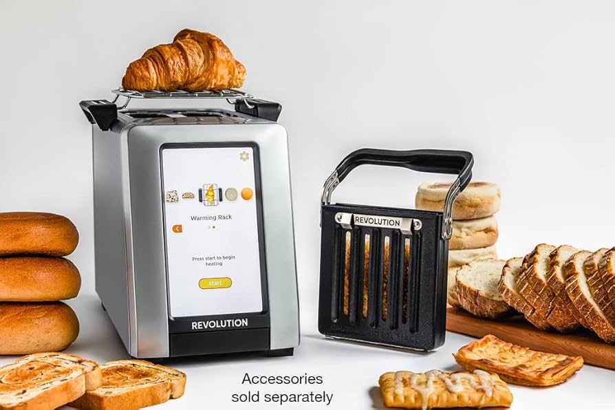 Amazon.com: Revolution InstaGLO R270 High-Speed Touchscreen 2-Slice Toaster  with Patented InstaGLO Technology & Panini Press Mode &ndash; Brushed Platinum  (Renewed) : 居家與廚房