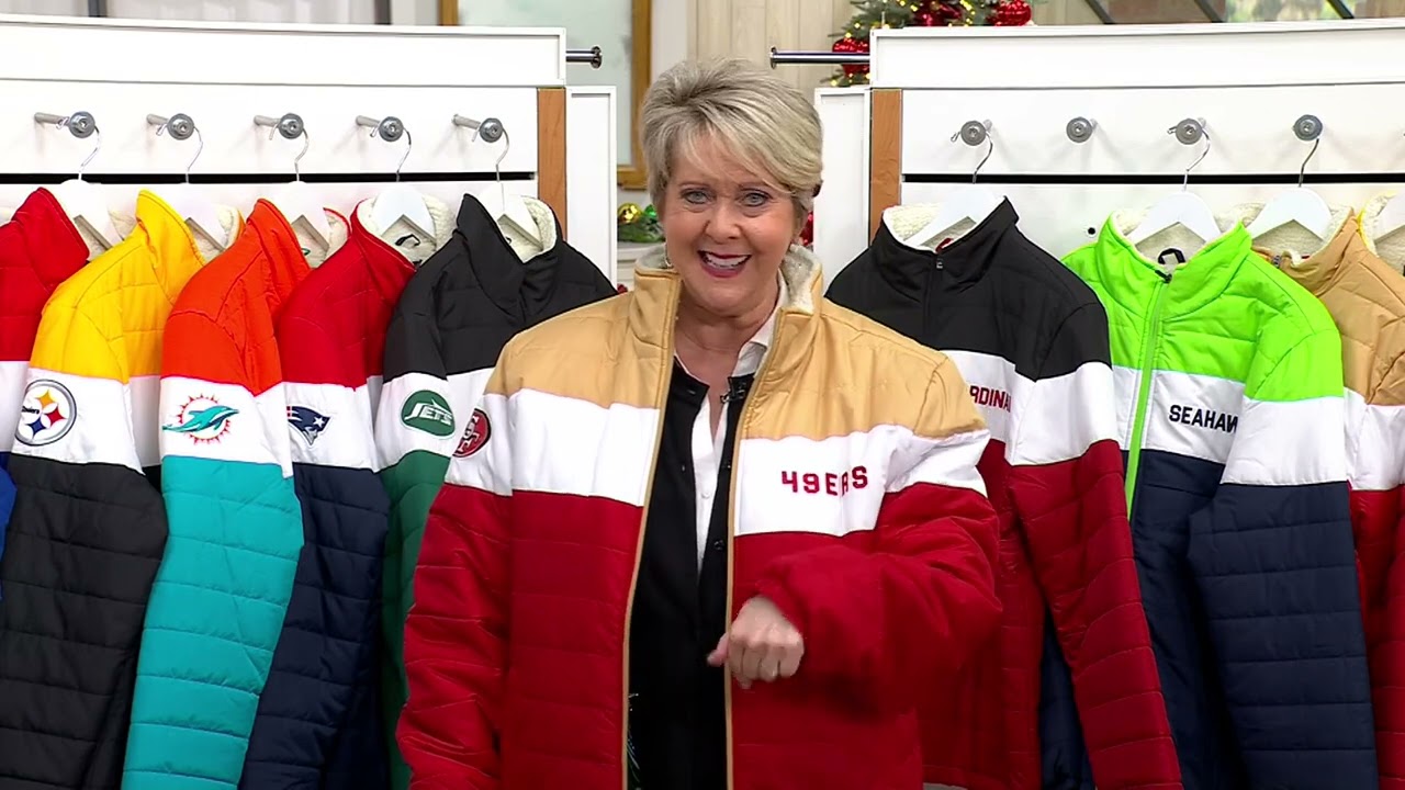 NFL Men's Poly Filled Sherpa Lined Full Zip Jacket on QVC