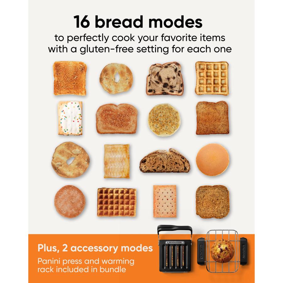 Revolution R270 High-Speed Touchscreen Toaster, 2-Slice Smart Toaster with  Patented InstaGLO Technology, Warming Rack