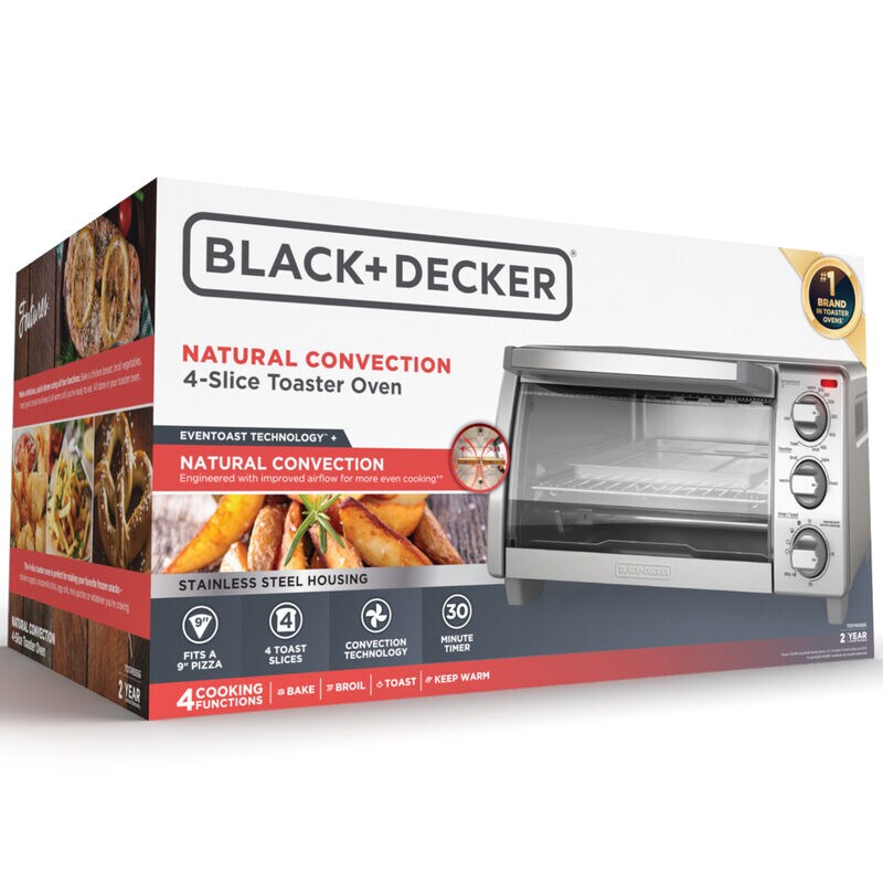 Black & Decker 4-Slice Toaster Oven with Natural Convection - Stainless  Steel | P.C. Richard & Son