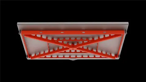 A graphic of the Omnivore Griddle Plate with a robust structure that helps to protect the griddle plate against thermal shock warping.