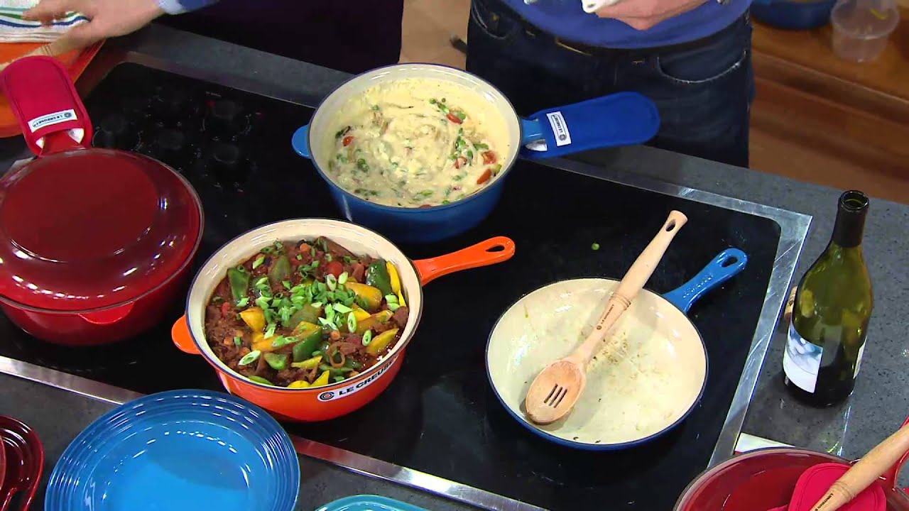 Le Creuset 3.75qt Round Cast Iron 2 in 1 Pan with David Venable