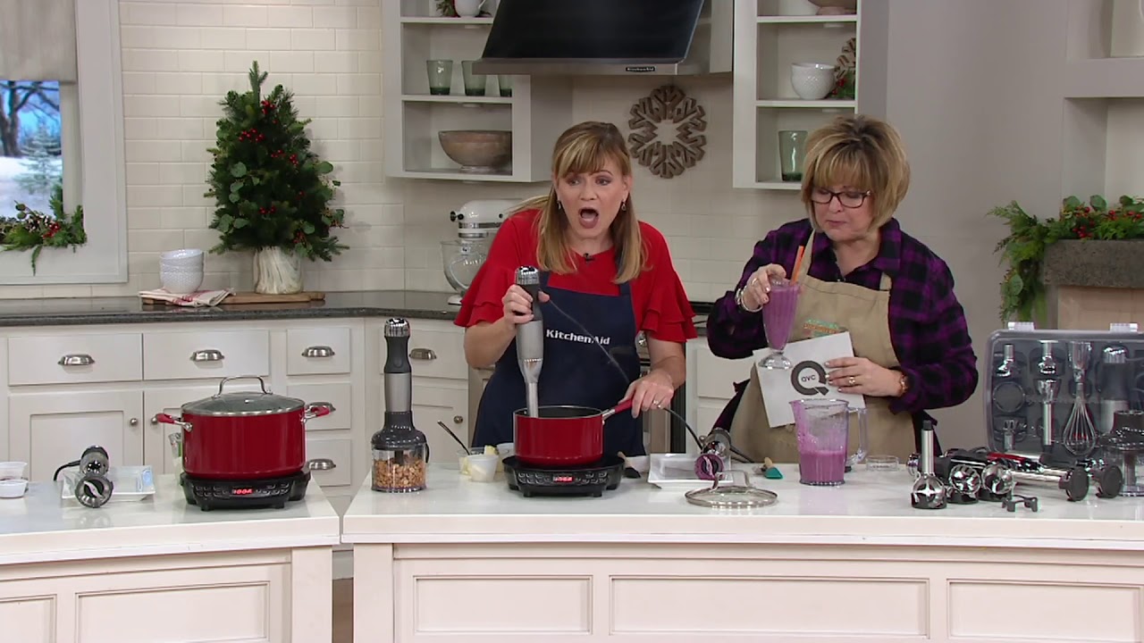 KitchenAid 5 Speed Immersion Blender w/ Case And Attachments on QVC