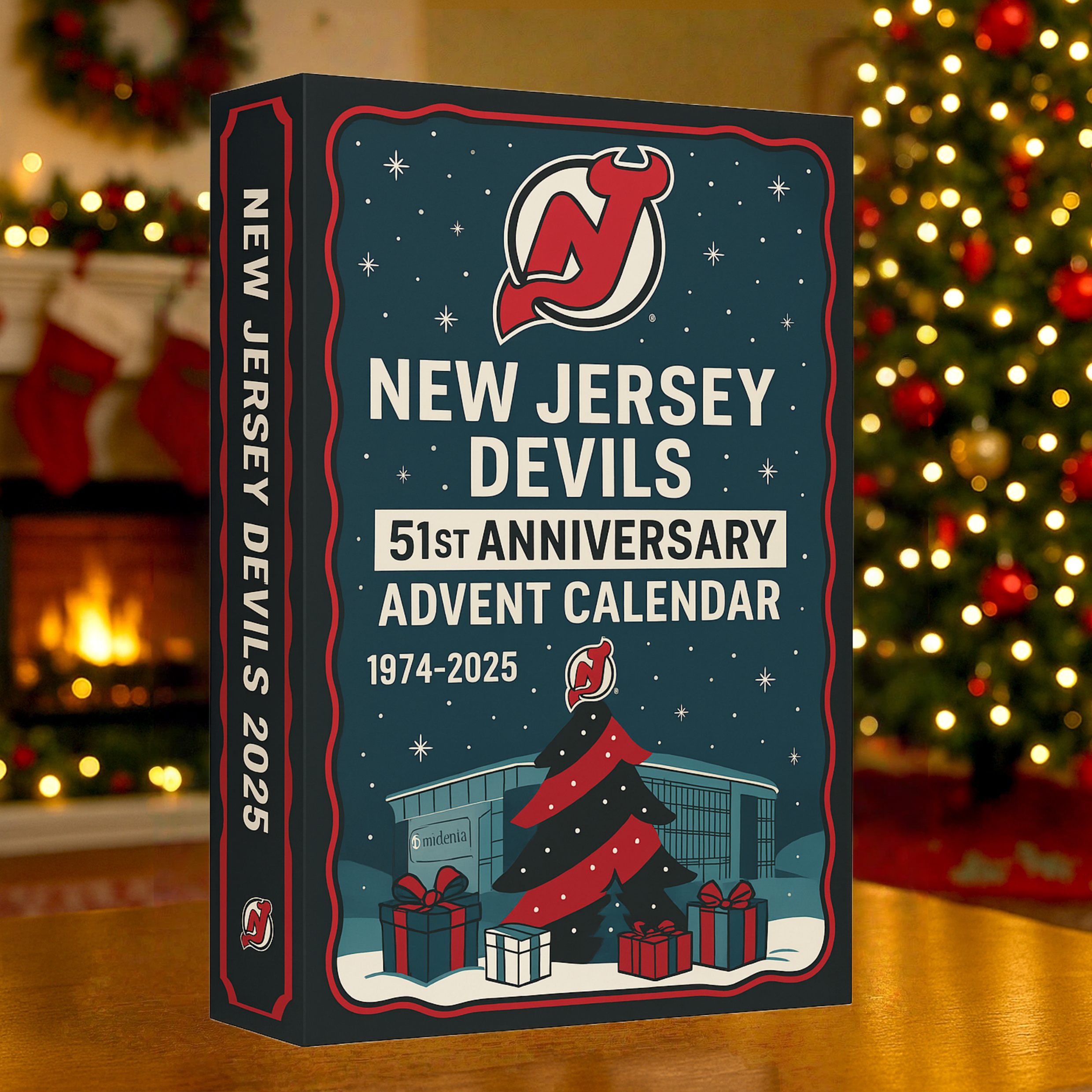 New Jersey Devils 51st Anniversary 2025 Advent Calendar 3D Christmas Ornaments