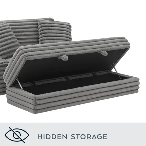 Image of Thomasville Wills Oversized Chair with open Storage Ottoman