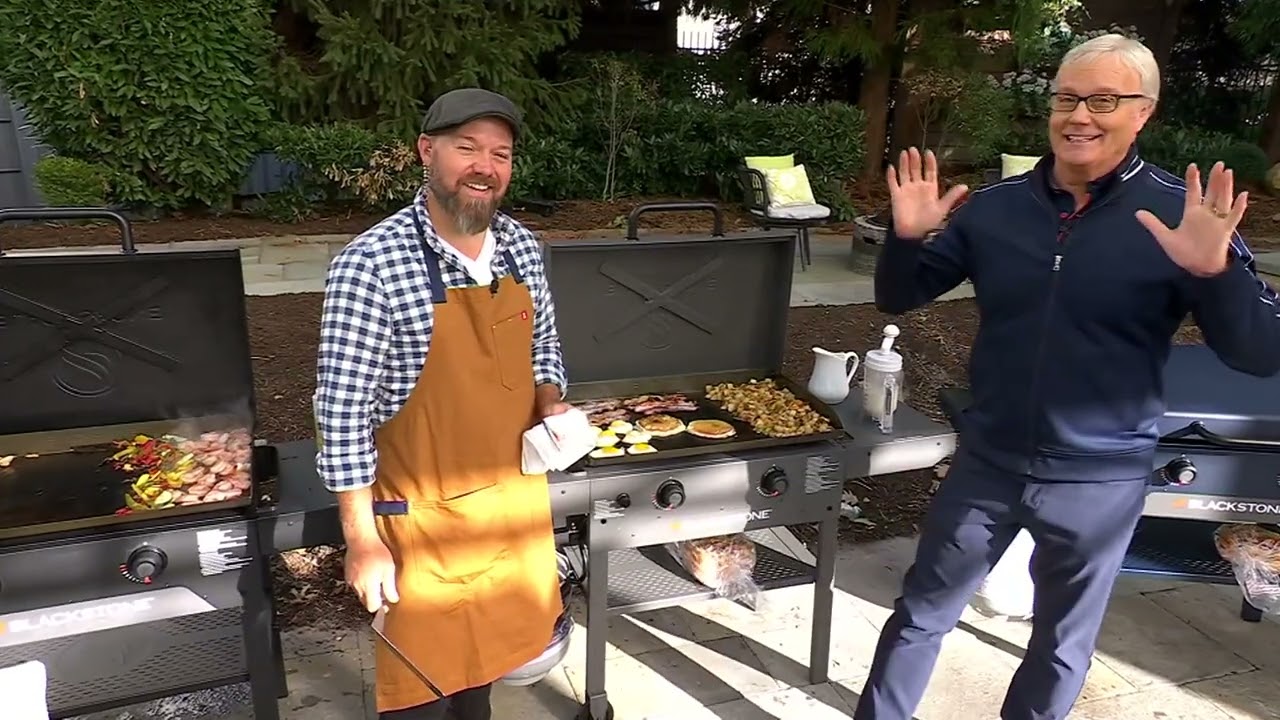 Blackstone 28" Omnivore Outdoor Griddle Grill w/Hood, Cover & Tools on QVC