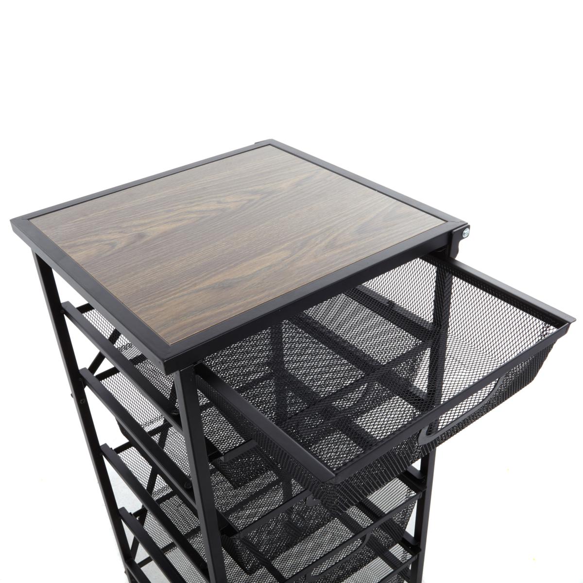 💝𝐁𝐥𝐚𝐜𝐤 𝐅𝐫𝐢𝐝𝐚𝐲 𝐃𝐞𝐚𝐥𝐬 ✨Origami 5-Drawer Cart with Wooden Top