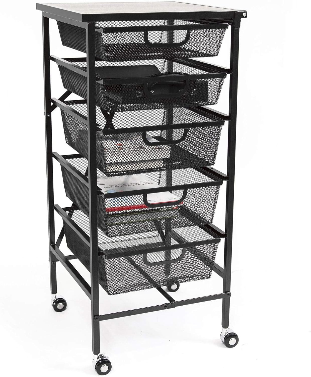 💝𝐁𝐥𝐚𝐜𝐤 𝐅𝐫𝐢𝐝𝐚𝐲 𝐃𝐞𝐚𝐥𝐬 ✨Origami 5-Drawer Cart with Wooden Top