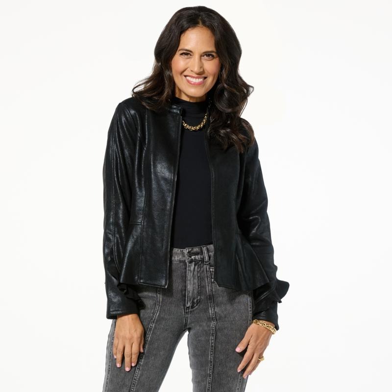 💝𝐐𝐕𝐂 𝐃𝐞𝐚𝐥𝐬 𝐨𝐧 𝐭𝐡𝐞 𝐃𝐚𝐢𝐥𝐲 ✨C Wonder by Christian Siriano Metallic Knit Ruffle Jacket