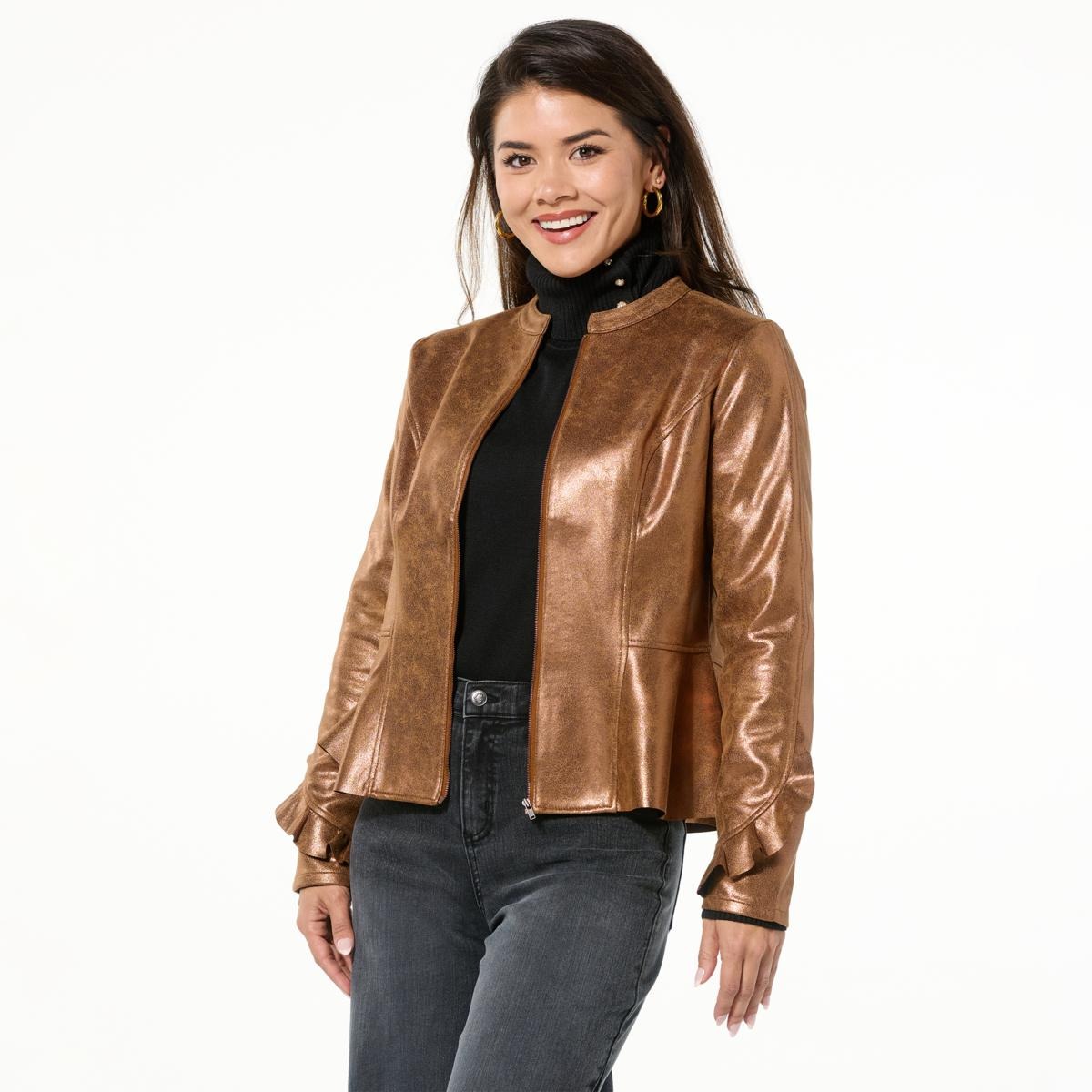 💝𝐐𝐕𝐂 𝐃𝐞𝐚𝐥𝐬 𝐨𝐧 𝐭𝐡𝐞 𝐃𝐚𝐢𝐥𝐲 ✨C Wonder by Christian Siriano Metallic Knit Ruffle Jacket