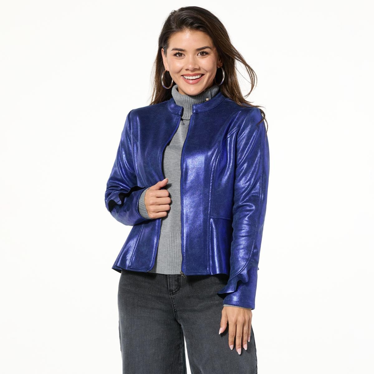 💝𝐐𝐕𝐂 𝐃𝐞𝐚𝐥𝐬 𝐨𝐧 𝐭𝐡𝐞 𝐃𝐚𝐢𝐥𝐲 ✨C Wonder by Christian Siriano Metallic Knit Ruffle Jacket