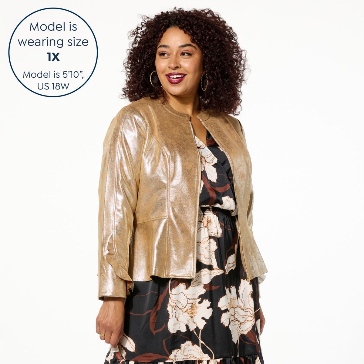 💝𝐐𝐕𝐂 𝐃𝐞𝐚𝐥𝐬 𝐨𝐧 𝐭𝐡𝐞 𝐃𝐚𝐢𝐥𝐲 ✨C Wonder by Christian Siriano Metallic Knit Ruffle Jacket