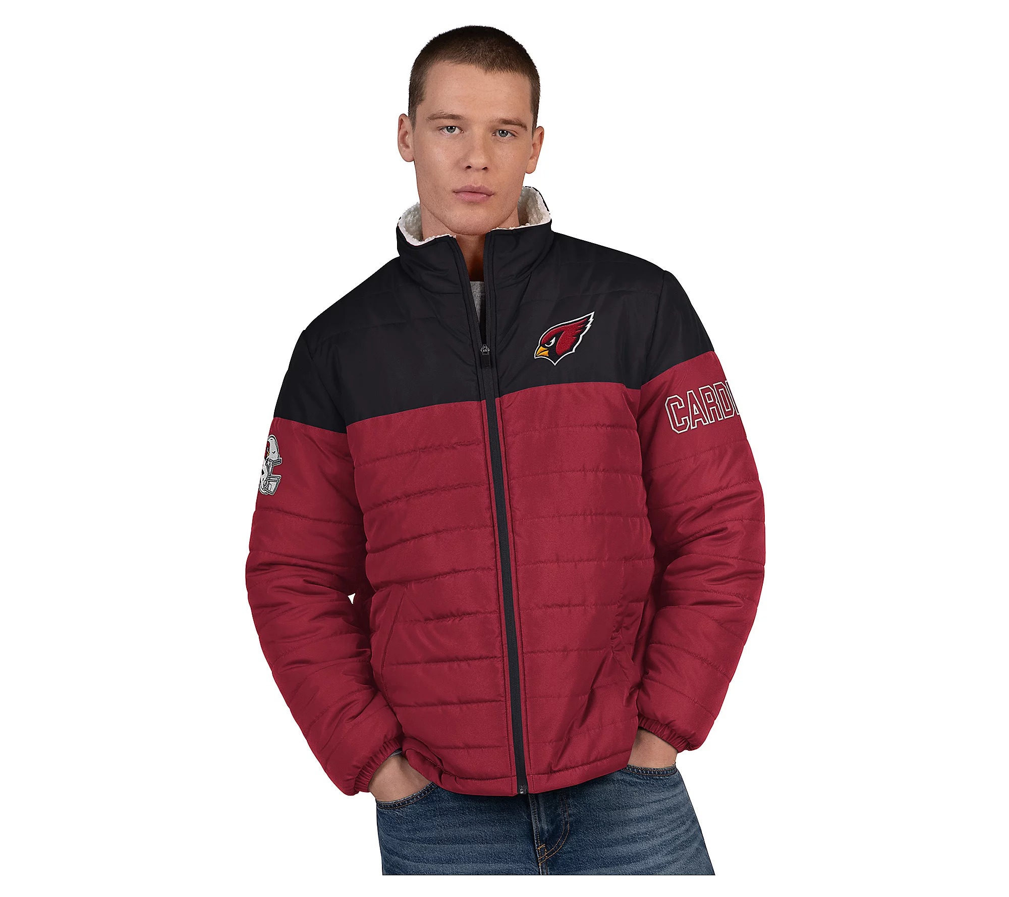 💝𝐐𝐕𝐂'𝐬 𝐁𝐥𝐚𝐜𝐤 𝐅𝐫𝐢𝐝𝐚𝐲 𝐃𝐞𝐚𝐥𝐬 - 𝐁𝐮𝐲 𝟏 𝐆𝐞𝐭 𝟏 𝐅𝐫𝐞𝐞✨NFL Officially Licensed Men's Polyfilled Sherpa Lined Jacket