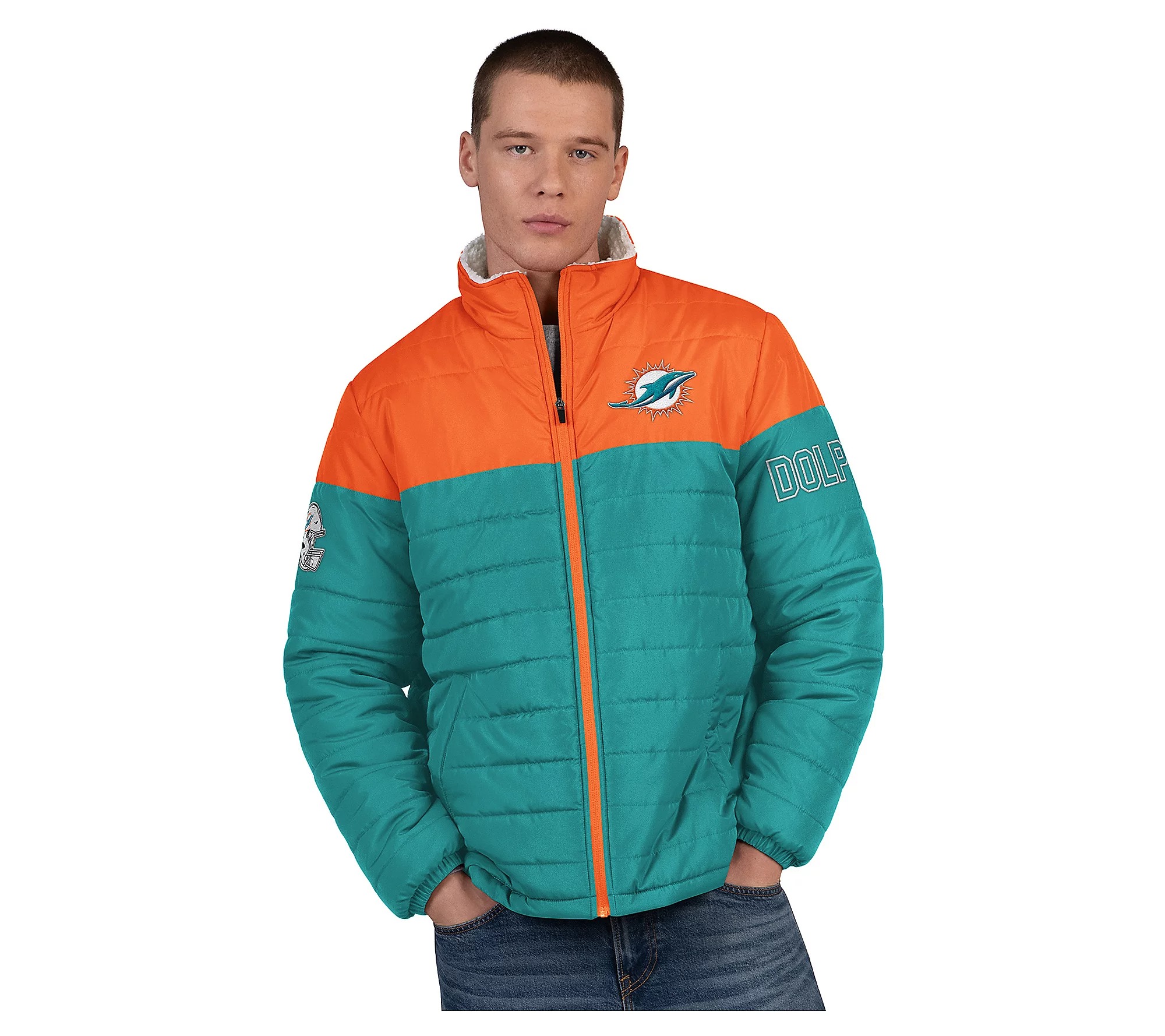 💝𝐐𝐕𝐂'𝐬 𝐁𝐥𝐚𝐜𝐤 𝐅𝐫𝐢𝐝𝐚𝐲 𝐃𝐞𝐚𝐥𝐬 - 𝐁𝐮𝐲 𝟏 𝐆𝐞𝐭 𝟏 𝐅𝐫𝐞𝐞✨NFL Officially Licensed Men's Polyfilled Sherpa Lined Jacket