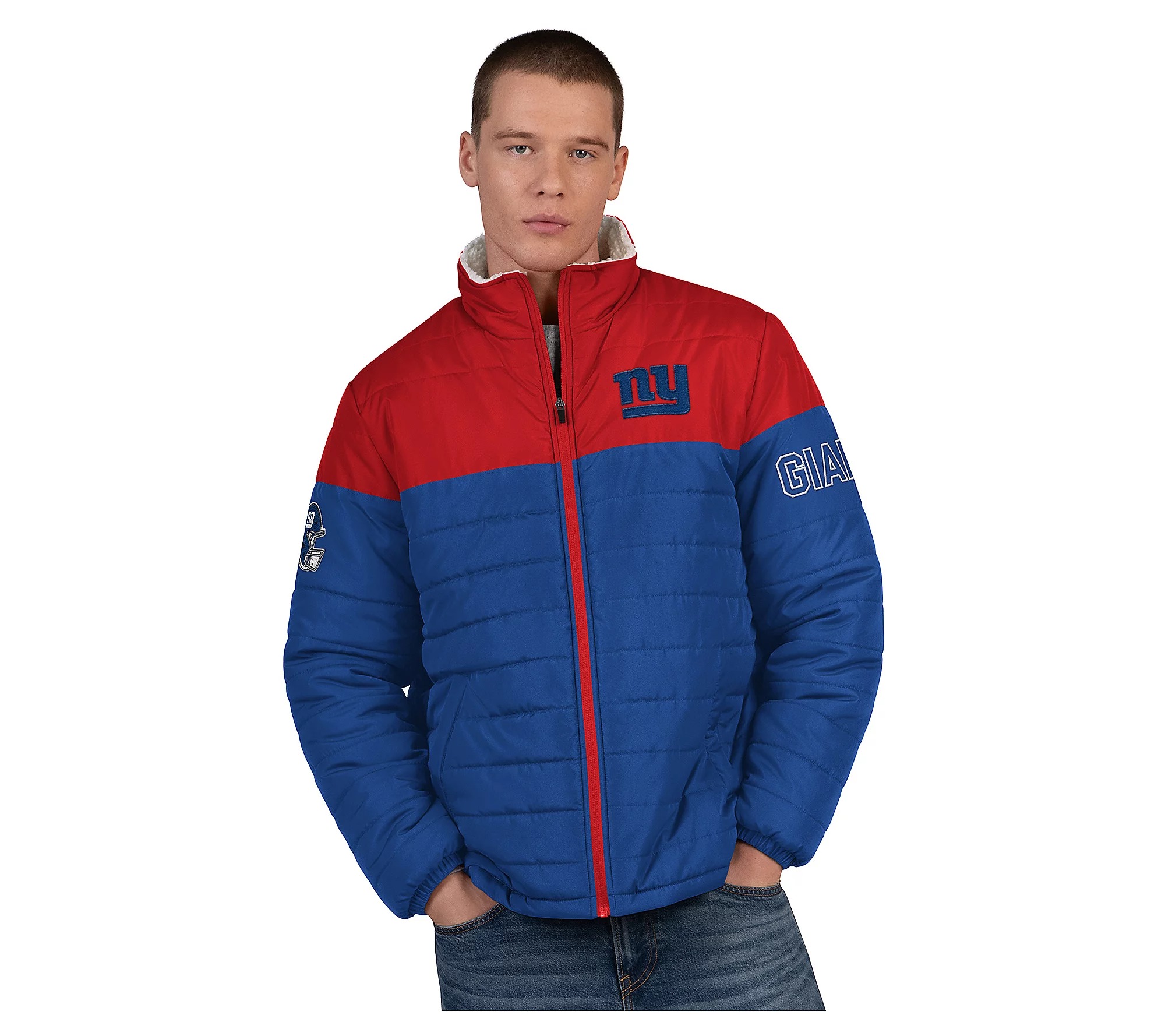 💝𝐐𝐕𝐂'𝐬 𝐁𝐥𝐚𝐜𝐤 𝐅𝐫𝐢𝐝𝐚𝐲 𝐃𝐞𝐚𝐥𝐬 - 𝐁𝐮𝐲 𝟏 𝐆𝐞𝐭 𝟏 𝐅𝐫𝐞𝐞✨NFL Officially Licensed Men's Polyfilled Sherpa Lined Jacket