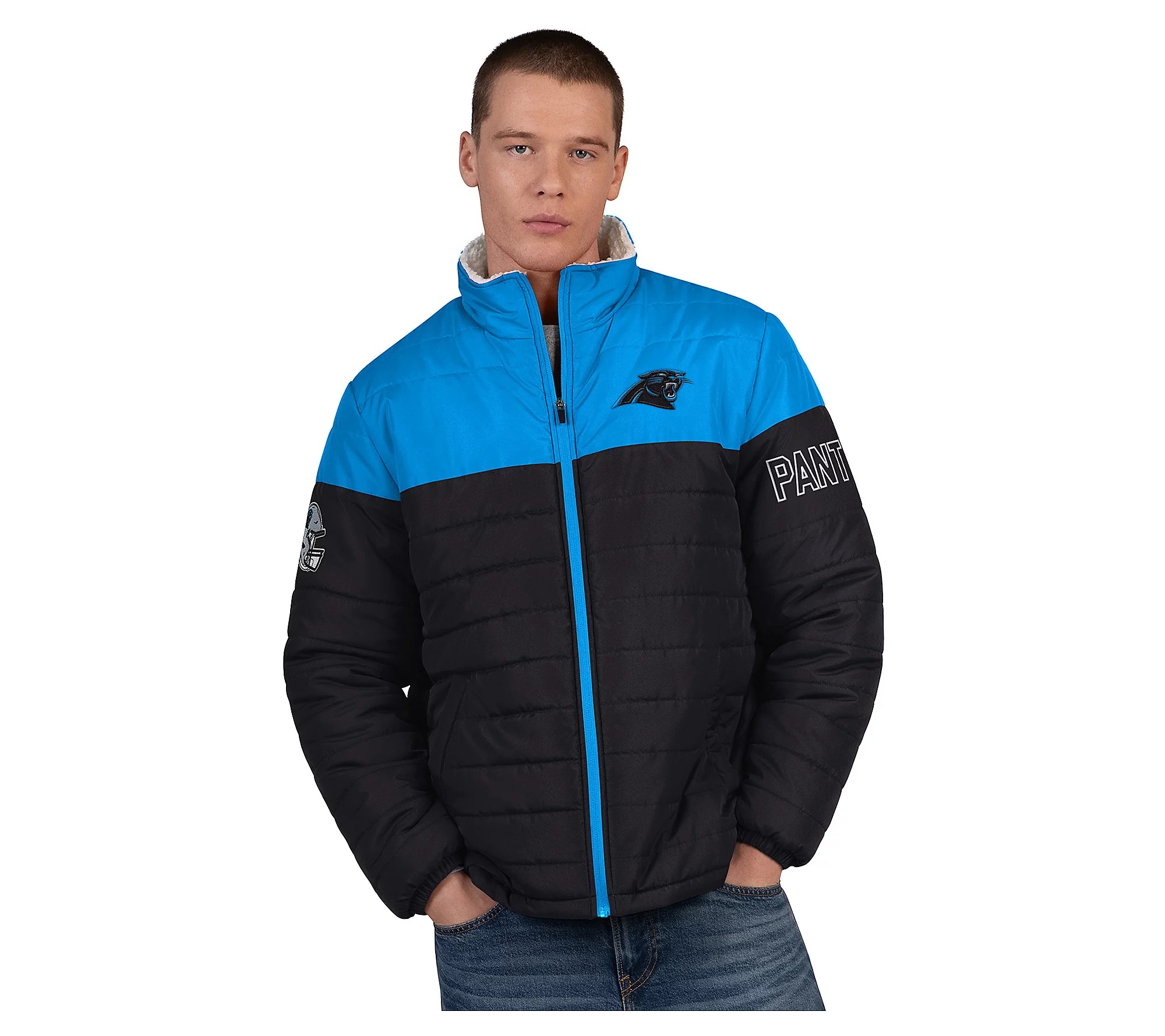 💝𝐐𝐕𝐂'𝐬 𝐁𝐥𝐚𝐜𝐤 𝐅𝐫𝐢𝐝𝐚𝐲 𝐃𝐞𝐚𝐥𝐬 - 𝐁𝐮𝐲 𝟏 𝐆𝐞𝐭 𝟏 𝐅𝐫𝐞𝐞✨NFL Officially Licensed Men's Polyfilled Sherpa Lined Jacket