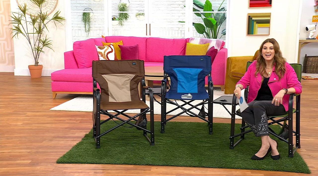 Paradise by Bliss 24v Heated Director's Chair w/Table + Battery - 23359187  | HSN