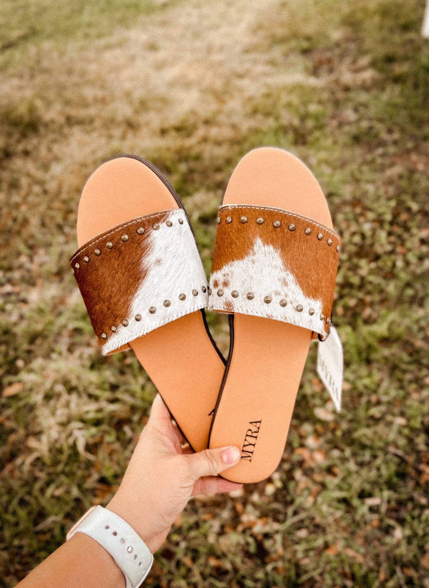 Genuine Cowhide Western Sandals Outdoor Flipflops Footwear