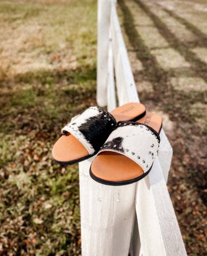Genuine Cowhide Western Sandals Outdoor Flipflops Footwear