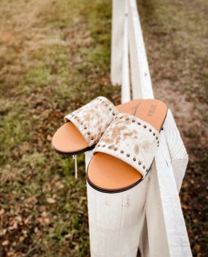 Genuine Cowhide Western Sandals Outdoor Flipflops Footwear