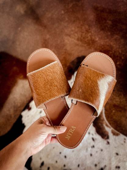 Genuine Cowhide Western Sandals Outdoor Flipflops Footwear