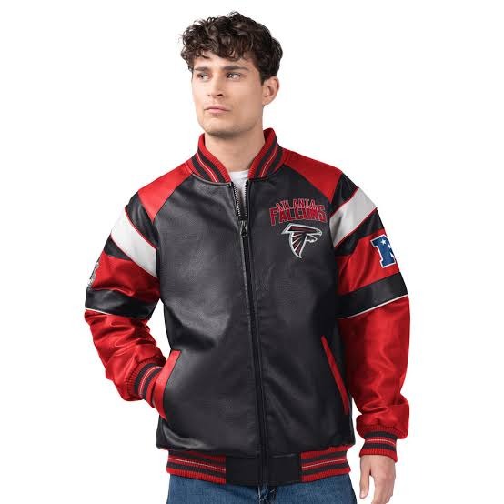 💝💝Last day of clearance!!💝Buy more, save more✨Licensed NFL Men's Faux Leather Varsity Jacket