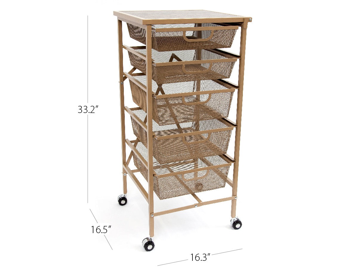 Origami 5-Drawer Storage Cart &ndash; Origami Rack