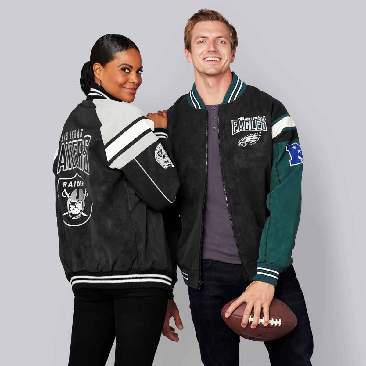 💝Last Day of Clearance!!💝BUY MORE SAVE MORE✨Officially Licensed NFL Faux Suede Jacket