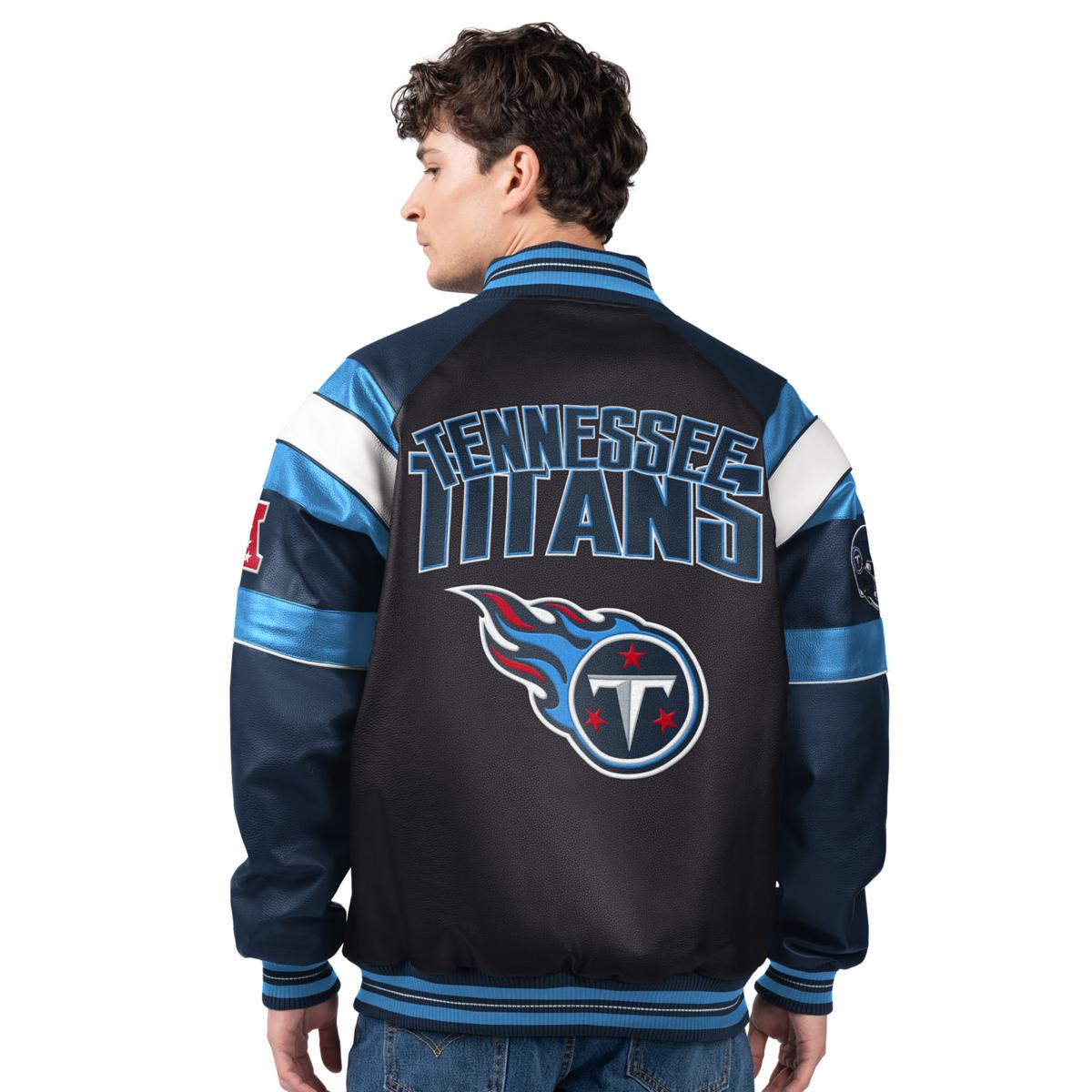 💝💝Last day of clearance!!💝Buy more, save more✨Licensed NFL Men's Faux Leather Varsity Jacket