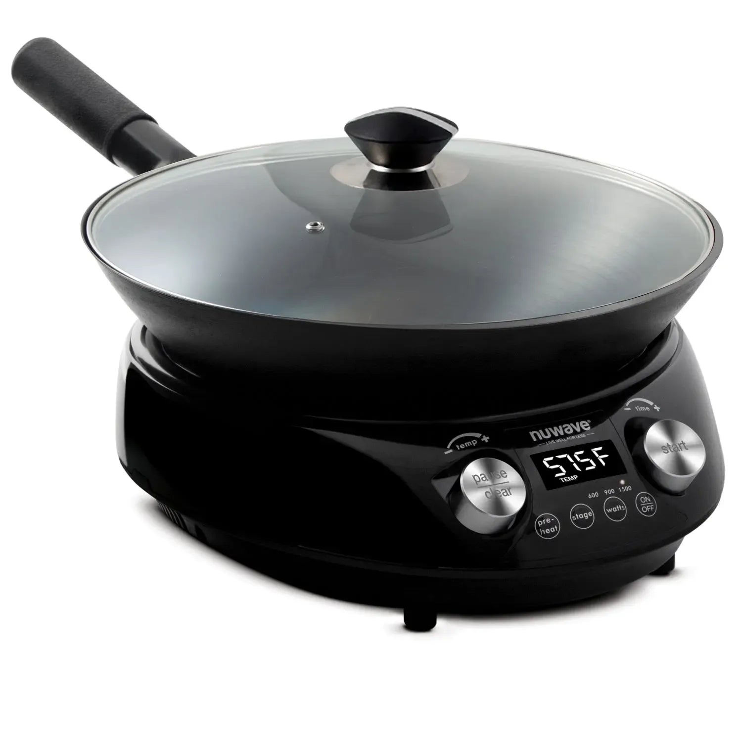 🔥This Week's Special Sale🔥Hot Wok with 14" Carbon Steel Wok, Glass Lid & Stand