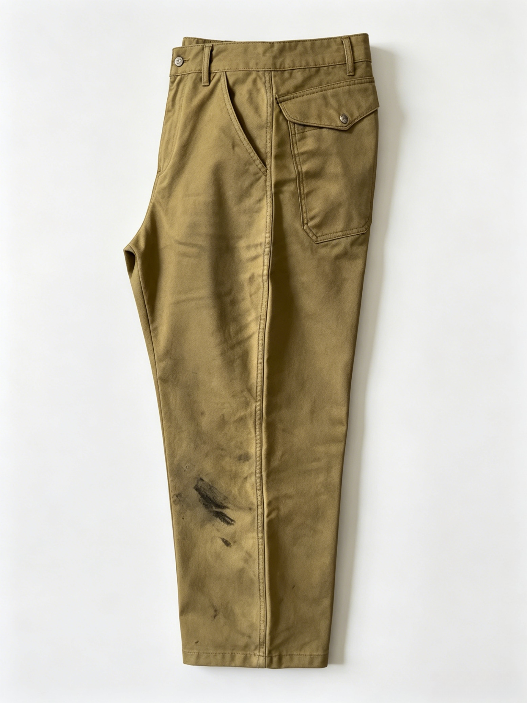 1950S GLOBE DIRTY YELLOW FIREMAN’S PANTS