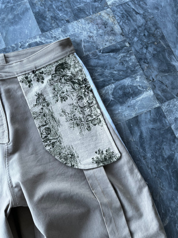 11OZ STRUCTURED PLEATED TROUSERS
