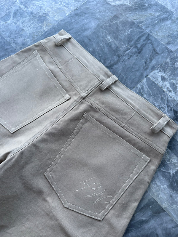 11OZ STRUCTURED PLEATED TROUSERS
