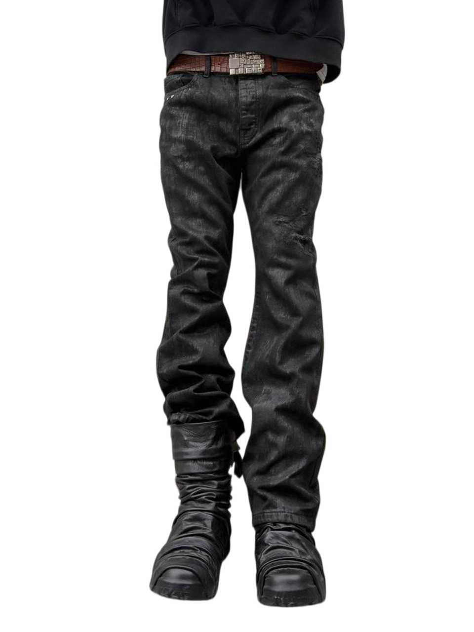12 OZ WAXED JEANS | BLACK