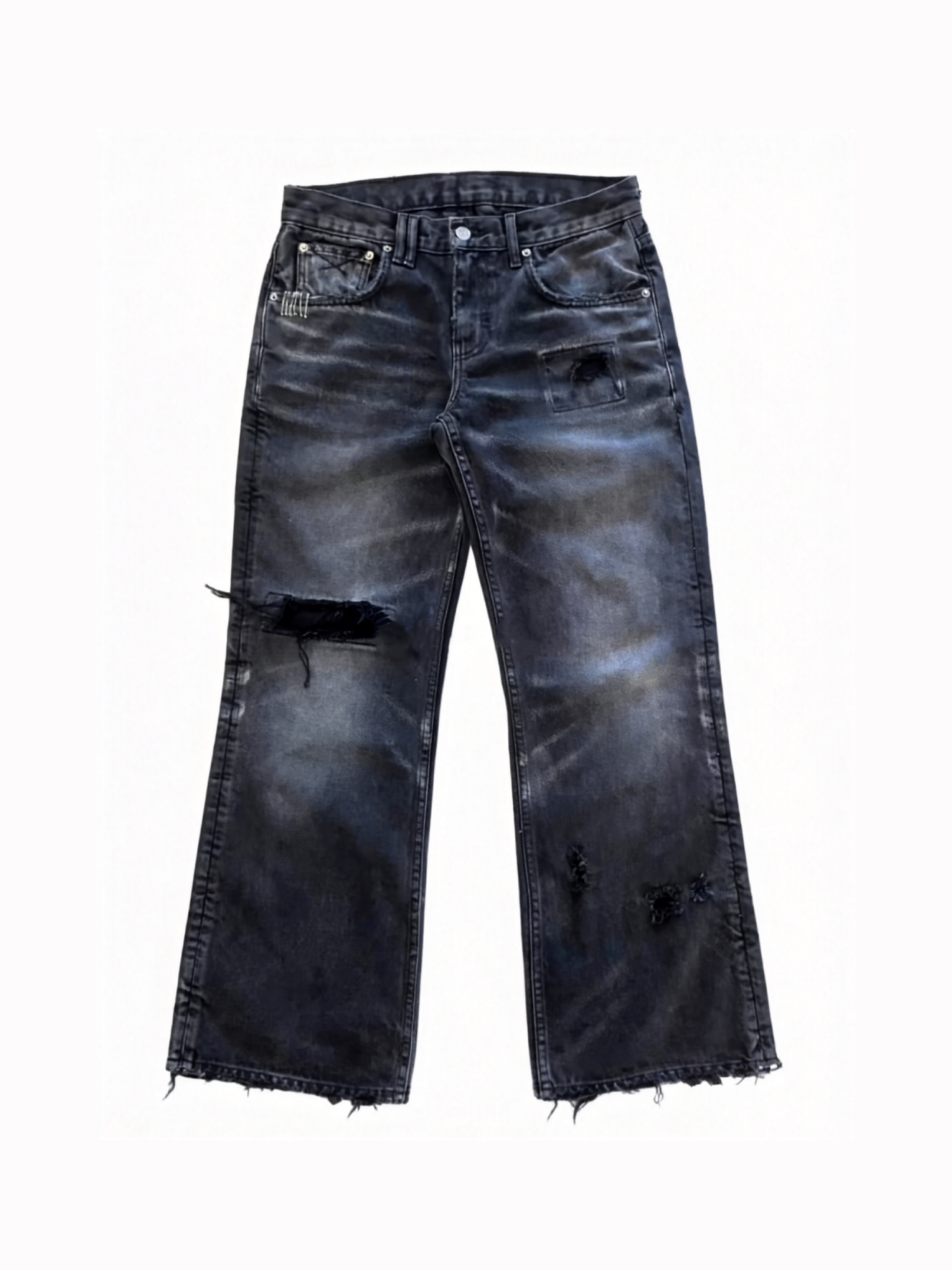 VINTAGE WASHED DISTRESSED DENIM V2