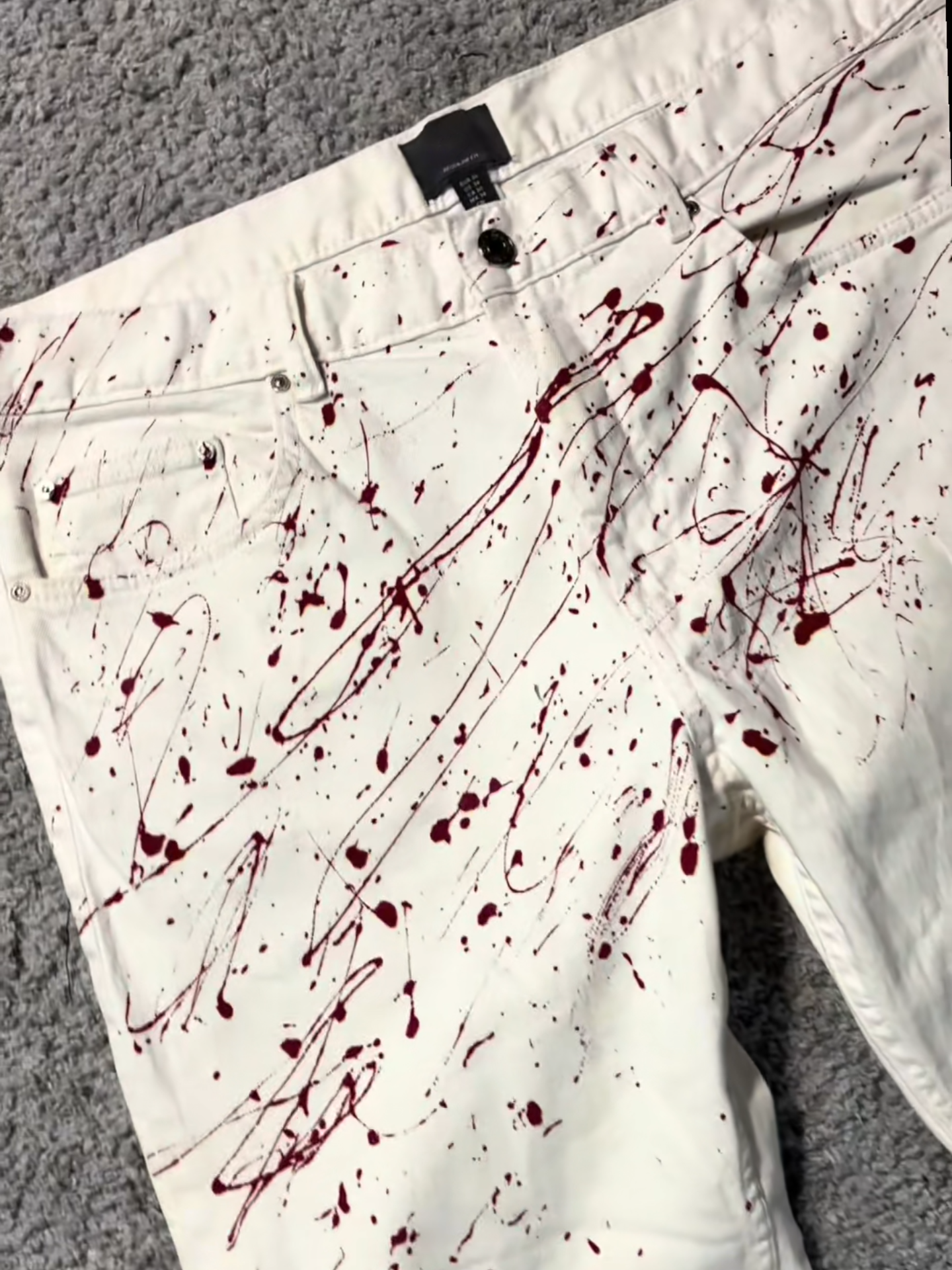 BLOOD PAINT BOOTCUT JEANS