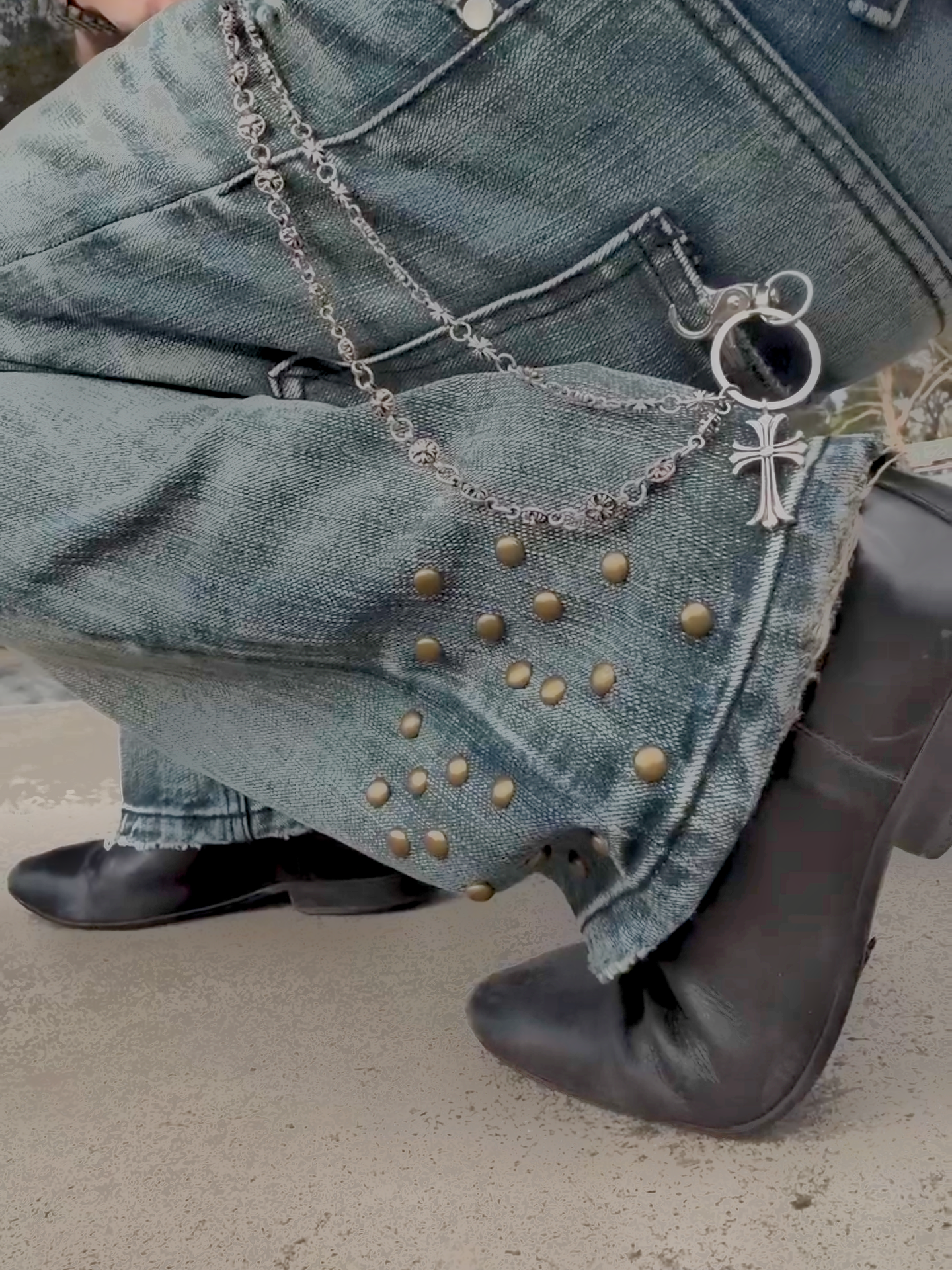 VINTAGE RIVET BOOTCUT JEANS