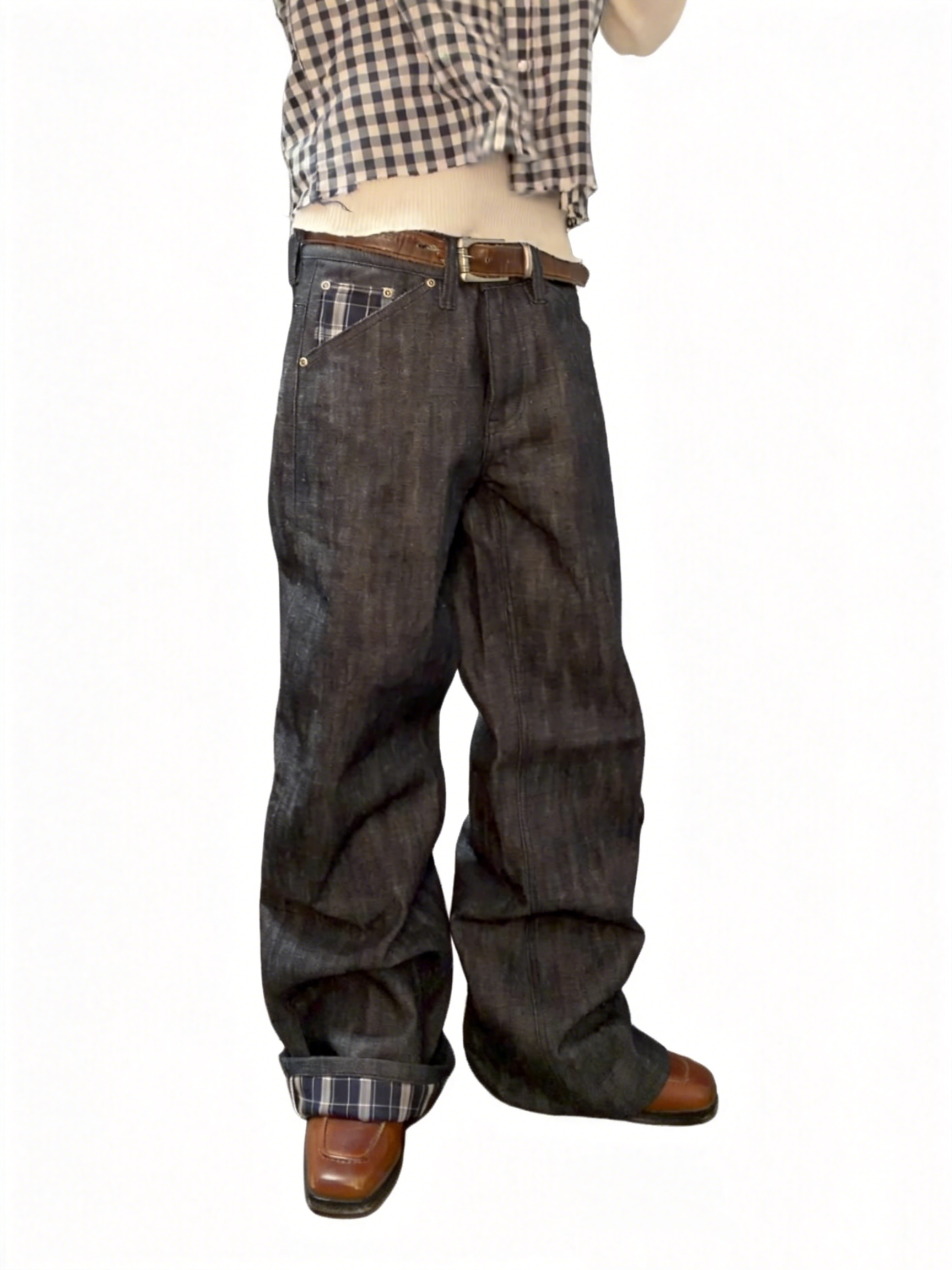 PLAID SELVEDGE DENIM