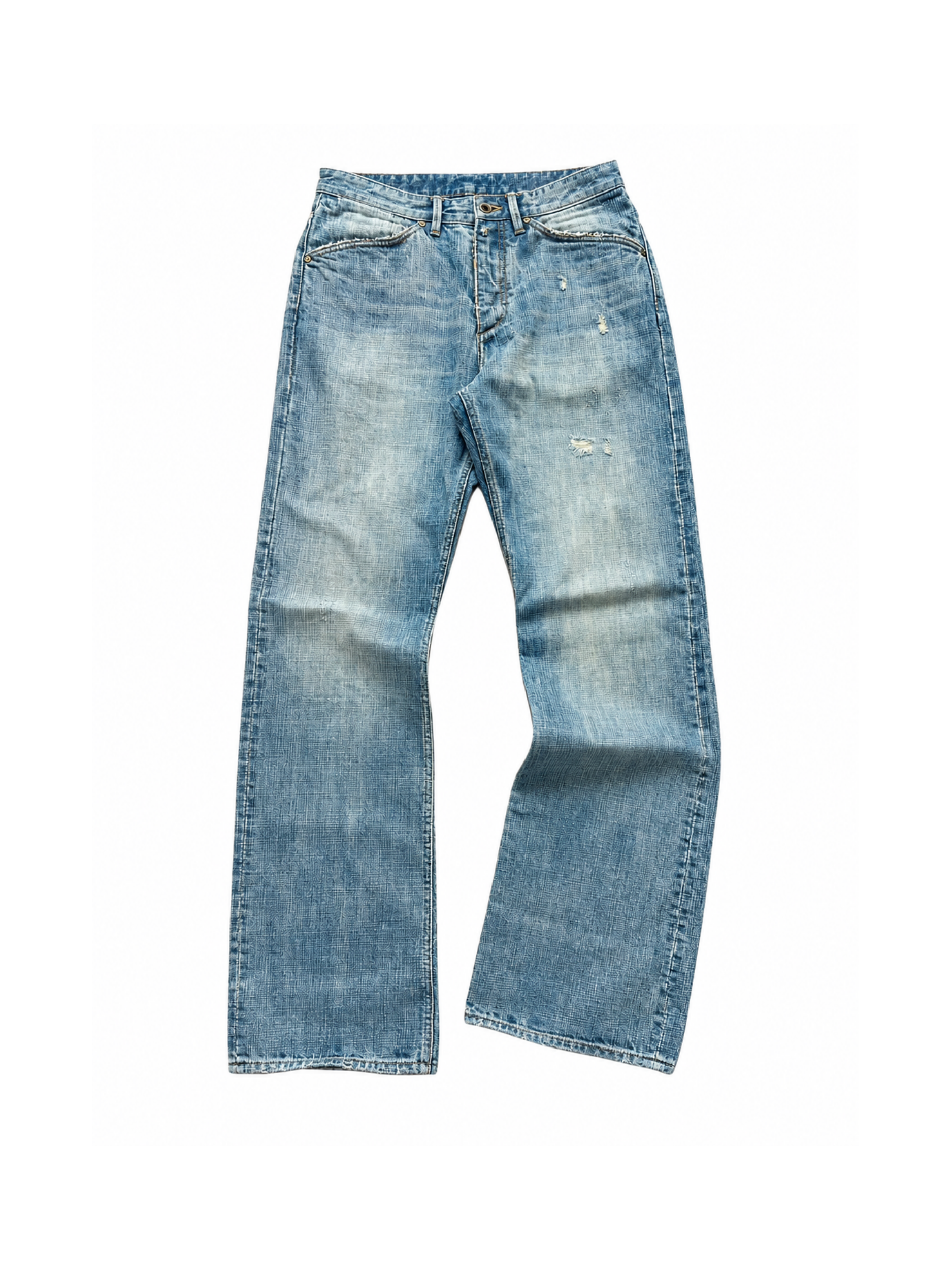 BLUE WASHED BOOTCUT JEANS