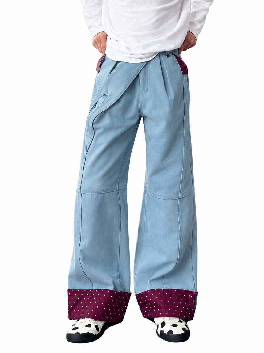 ASYMMETRIC PANEL CANVAS PANTS