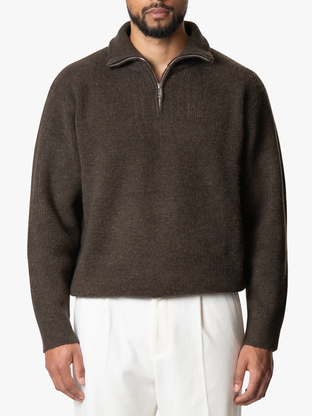 KNITTED HALF-ZIP SWEATER