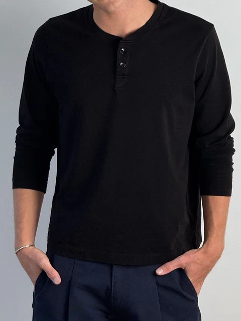 CROP MUSCLE TEE | HENLEY LONG SLEEVE